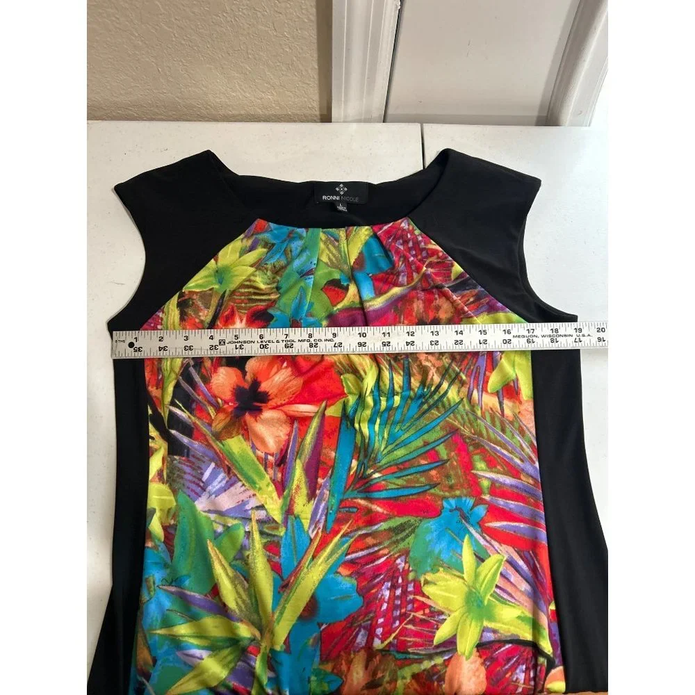 Ronni Nicole Cap Sleeve Floral Print Dress, Size Large - Picture 7 of 8